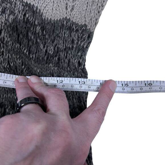 XS Black Swan Sweater Duster BJ143274 Wool Blend Plaid Double Breasted Pockets - Picture 11 of 14